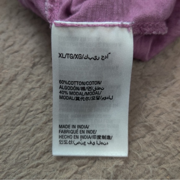 Style & Co. Seamed High-Low Top Long Sleeve Asymmetrical Tunic Pink Purple Tee - Picture 5 of 8